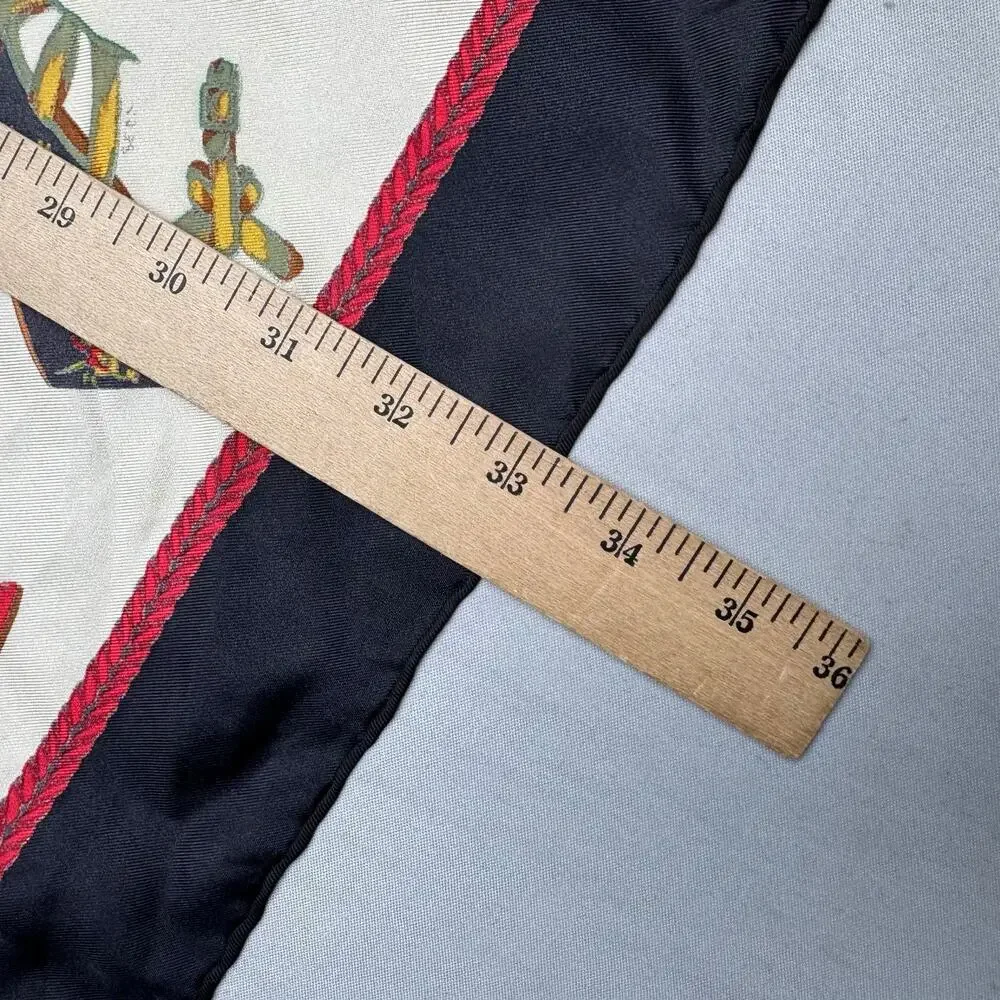 Salvatore Ferragamo Silk History of Shoes Heels Printed Scarf Italy Logo Luxury